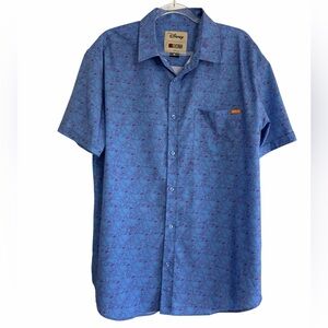 Disney Blue Patterned Men's Casual‎ Shirt